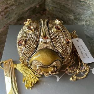 Judith Leiber 45th Anniversary Edition Crystal Gold Ladybug Minaudiere